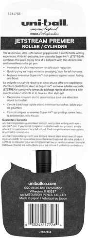 uni-ball Jetstream Retractable Rollerball Pen, Bold Point, 1.0 mm, Black Ink/Silver Barrel in Saudi Arabia