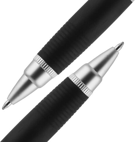 uni-ball Jetstream Retractable Rollerball Pen, Bold Point, 1.0 mm, Black Ink/Silver Barrel in Saudi Arabia