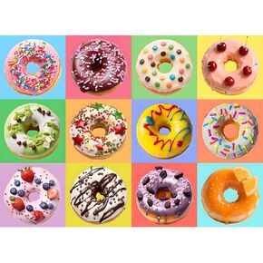 Puzzles for Kids Ages 6-8 8-10 Year Old - Colorful Sweet Donuts, 200 Pieces Jigsaw Puzzles for Kids Ages 10-12, Learning Educational Toys for Boys and Girls in Saudi Arabia