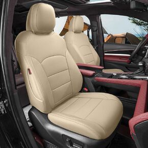 أغطية مقاعد Coverdream Sienna تناسب 2021-2026 Toyota Sienna LE/XLE (8 ركاب)، مقعد الصف الثاني مع مقعد متوسط ​​قابل للإزالة، واقي مقعد السيارة من الجلد المقاوم للماء (مجموعة كاملة، أسود/رمادي) in Kuwait