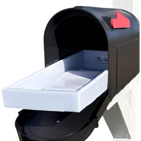 EZ Mail Tray™ - إدراج وموسع لعلبة البريد - درج صندوق البريد المنزلق لسهولة الاسترجاع - يحافظ على البريد جافًا - 6 مقاسات لملاءمة مخصصة - متين ومقاوم للطقس - صنع في الولايات المتحدة الأمريكية (كبير: 7 بوصة × 18.5 بوصة) in Kuwait