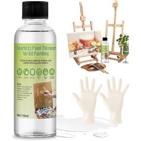 Odorless Mineral Spirits, Mineral Spirits Paint Thinner Highly Dilutable Quick-Drying and Powerfully Cleaning for Painters and Amateurs To Dilute Oil Paints and Clean Brushes, 100ml in Saudi Arabia