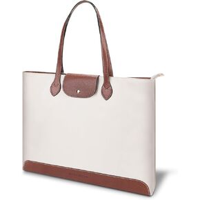GIVLEFLY Work Tote Bag for Women, Slim Structured Shoulder Bag with Zipper, Lightweight Office Handbag in Kuwait
