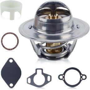 807252Q5 Thermostat Kit 160° with Plastic Sleeve Compatible with Mercruiser V6&V8 GM Engines 1987-UP Sierra 18-3647,4.3L 5.0L 5.7L 7.4L 8.2L,replaces 807252T8 806922 23-806922 in Kuwait