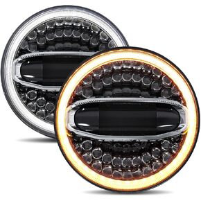 7x6 5x7 H6054 مصابيح أمامية LED عالية منخفضة الشعاع مختومة DOT 110W 8400LM متوافقة مع جيب شيروكي XJ Wrangler YJ Comanche MJ GMC Savana Safari Ford استبدال أسود in Kuwait