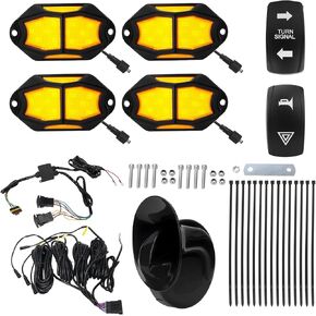 UTV Turn Signal Kit with 110dB Horn,Pre-Wired,Plug and Play UTV ATV Blinker with Rocker Switch,Universal Street Legal Kit Compatible with Polaris,Can-Am,Teryx,CFMOTO (Standard) in Saudi Arabia