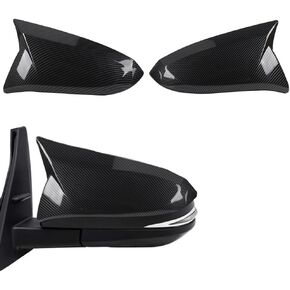 BOYUER Horn Door Mirror Covers,Carbon Fiber Adhesive Rearview Side Mirror Covers Caps For Toyota HIGHLANDER 2014-2019 Accessories in Saudi Arabia