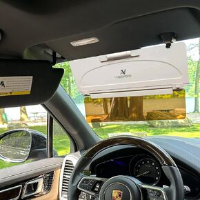 Sun Visor for Cars - Sun Blocker Visor Attachment - Driver Side & Front Seat Passenger Visor - Safe Driving Extension - Compatible with Most Cars, Trucks & Vehicles - Two Visors are Better Than one! in Saudi Arabia