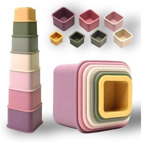 Silicone Stacking Nesting Cups, Square in Saudi Arabia