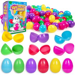 Giraffe 150 Pack Fillable Easter Eggs Bulk – Multi Color Empty Plastic Eggs for Kids - Easter Basket Stuffers for Kids Egg Hunt Prizes Party Favors Classroom Prizes Treasure Box Toys in Saudi Arabia