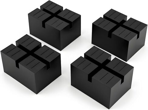 4 Pack Pinch-Weld Blocks,Jack Bracket pad Adapter,Auto Lift Block Spacer Pad 3.94" × 2.95" × 2.36",Universal Slotted Frame Guide Rail clamp Welding Protector in Saudi Arabia