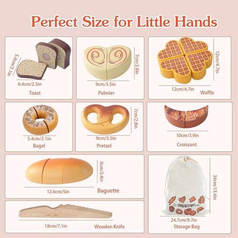 Wooden Play Food Toys for Toddler,Kids Baking Cutting Game Set,Children Kitchen Bakery Pretend Play,Early Educational Toy Gift for Boys Girls in Saudi Arabia