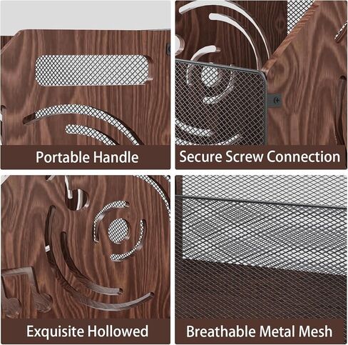 Vinyl Record Storage, Rustic Hollow-Design Wooden Record Holder, Holds Up to 70+ Records, Album Record Crate, Magazine Holder for Home Decor and Collection Display in Saudi Arabia