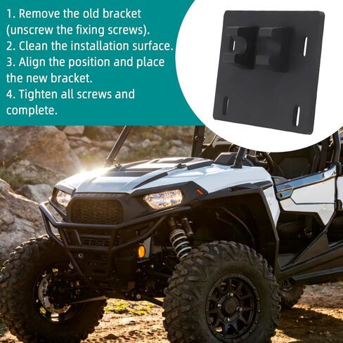 Motoparty Upgraded Windshield Base Bracket Windshield Mount for Polaris General 4 1000 /1000 /XP 4 1000 /XP 1000 2016-2022 Replacement for OEM 5452826 Material with Optimized Rear Design in Saudi Arabia