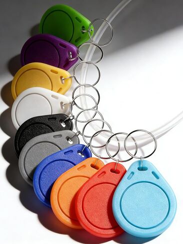10Pcs NFC Tag Keychain NFC Key Fob NTAG215 NFC Card NFC Fob NFC Business Card NFC Chips NFC Tag Maker，504 Bytes Memory, Compatible with TagMo and NFC Enabled Devices in Kuwait