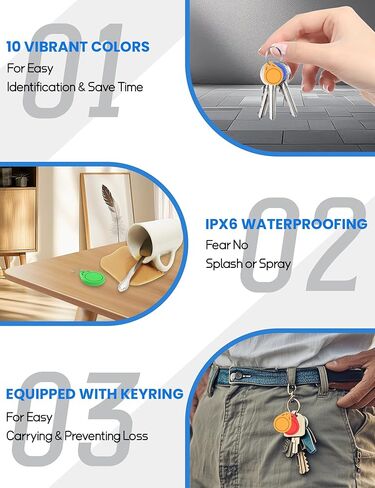 10Pcs NFC Tag Keychain NFC Key Fob NTAG215 NFC Card NFC Fob NFC Business Card NFC Chips NFC Tag Maker，504 Bytes Memory, Compatible with TagMo and NFC Enabled Devices in Kuwait