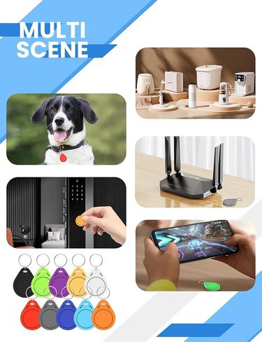 10Pcs NFC Tag Keychain NFC Key Fob NTAG215 NFC Card NFC Fob NFC Business Card NFC Chips NFC Tag Maker，504 Bytes Memory, Compatible with TagMo and NFC Enabled Devices in Kuwait