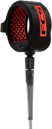 FCS Comp 6' Surfboard Leash - Charcoal/Blood Orange in Saudi Arabia