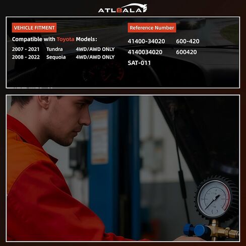 مجموعة المحرك التفاضلي الأمامي متوافقة مع Toyota Tundra 2007-2021 & Sequoia 2008-2022 4WD، استبدال المحرك التفاضلي للمحور الأمامي لـ 41400-34020، 4140034020، 600-420، SAT-011 in Kuwait