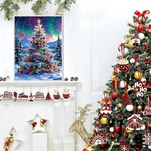 Lophomie Diamond Art Kits for Adults, 5D DIY Christmas Diamond Painting for Adults Beginners, Diamond Dots Kits Gem Arts Crafts for Home Wall Decor 12x16 Inch(Christmas Tree) in Saudi Arabia
