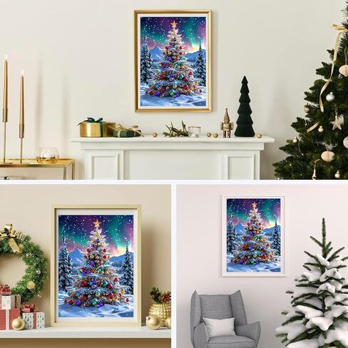 Lophomie Diamond Art Kits for Adults, 5D DIY Christmas Diamond Painting for Adults Beginners, Diamond Dots Kits Gem Arts Crafts for Home Wall Decor 12x16 Inch(Christmas Tree) in Saudi Arabia
