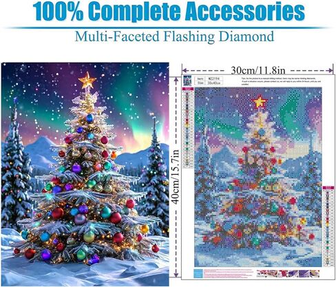 Lophomie Diamond Art Kits for Adults, 5D DIY Christmas Diamond Painting for Adults Beginners, Diamond Dots Kits Gem Arts Crafts for Home Wall Decor 12x16 Inch(Christmas Tree) in Saudi Arabia
