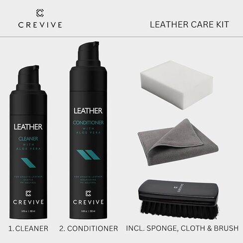 Car Leather Cleaner and Conditioner, Premium All-in-One Leather Care Kit for Car Seats and Interior in Saudi Arabia