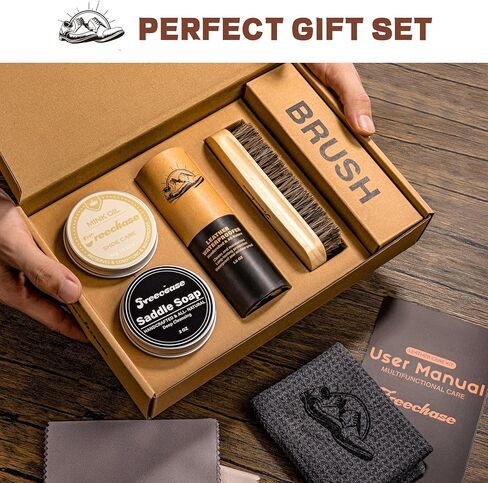 CUTEUP Leather Boot Care Kit – Mink Oil, Saddle Soap for Leather, Shoe Brush, Waterproof Wax, Leather Cleaner and Conditioner in Saudi Arabia