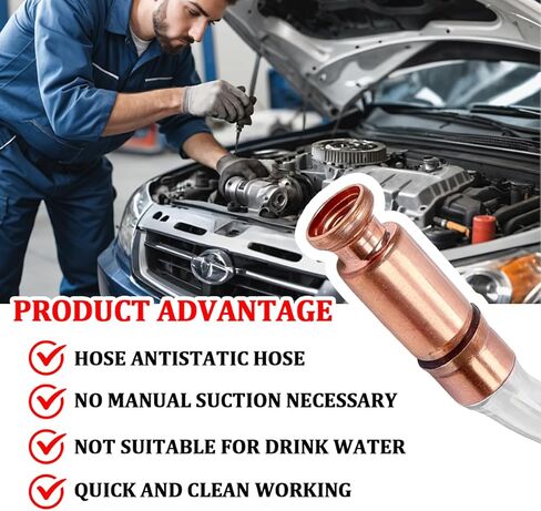 Car Gas Siphone Hose Pump, 5.9FT Vehicle Fuel Gasoline Water Transfer Shaker Siphon, Safety Self-Priming Multi-Purpose Auto Fuel Trasnfer Hose Tube, Universal for Vehicles in Saudi Arabia