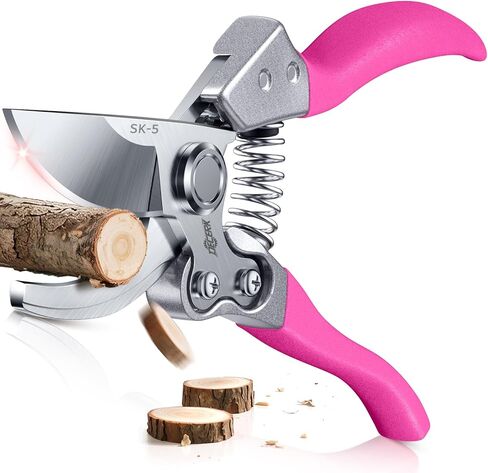 DECERK® 8.5" Professional Pruning Shears - Cuts 4X Easier with Ultra Sharp Japanese Steel Titanium Blade, Arthritis Friendly Garden Scissors & Plant Clippers, Effortlessly Prunes 3/4" Branches in Saudi Arabia