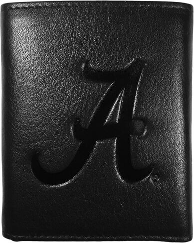 NCAA Siskiyou Sports Mens Alabama Crimson Tide Embossed Leather Tri-fold Wallet One Size Black in Kuwait