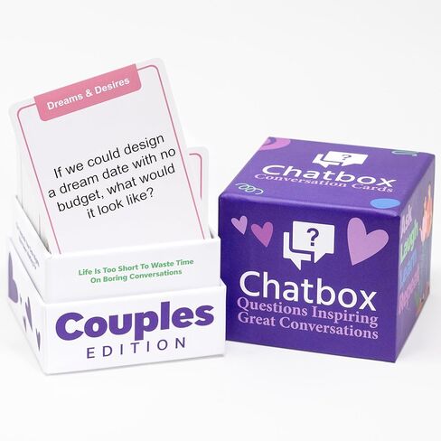 Chatbox Couples Edition Conversation Card Game for Couples, Fun and Meaningful Date Night Game with Thought Provoking Questions, Couples Card Game for Reconnecting, Travel and Home Play in Saudi Arabia
