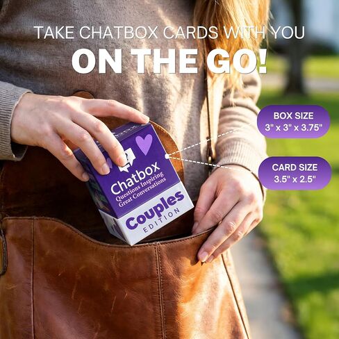 Chatbox Couples Edition Conversation Card Game for Couples, Fun and Meaningful Date Night Game with Thought Provoking Questions, Couples Card Game for Reconnecting, Travel and Home Play in Saudi Arabia