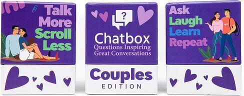 Chatbox Couples Edition Conversation Card Game for Couples, Fun and Meaningful Date Night Game with Thought Provoking Questions, Couples Card Game for Reconnecting, Travel and Home Play in Saudi Arabia
