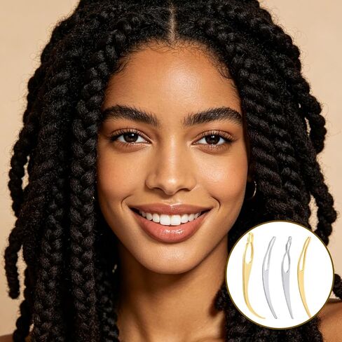 6 قطع أداة متشابكة لـ Locs، خطاف كروشيه دريدلوك خفيف الوزن، أداة إعادة شد وصلات الشعر، صيانة تصفيف الشعر (ذهبي، فضي، أسود) in Kuwait