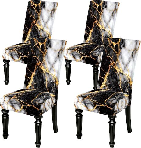 Set of Christmas 4 Dining Chair Slipcovers 15.75 x 19.69 Inch Gothic Skull and Rose Wing Pattern Dining Room Chair Slipcovers for Home Bar Halloween Party Decoration in Saudi Arabia