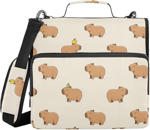 حقيبة Dragon Fire Black Print Zipper Binder Bag 3 حلقات مع حزام الكتف ومقبض حقيبة منظم متعددة الجيوب سعة كبيرة للوازم المكتبية المدرسية in Kuwait
