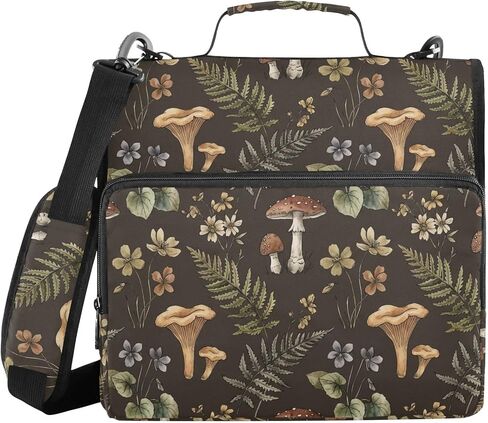 حقيبة Dragon Fire Black Print Zipper Binder Bag 3 حلقات مع حزام الكتف ومقبض حقيبة منظم متعددة الجيوب سعة كبيرة للوازم المكتبية المدرسية in Kuwait