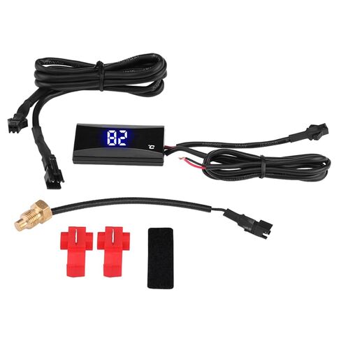 Dioche 12V Digital Temp Motorcycle Digital Thermometer with Blue Backlight - 0-120°C Temperature Meter - Universal Fit for 12V Motorcycles, Scooters & Racing Bikes, Design in Saudi Arabia