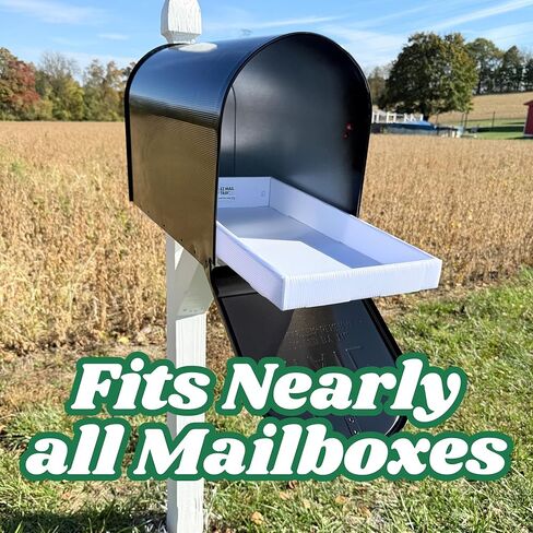 EZ Mail Tray™ - إدراج وموسع لعلبة البريد - درج صندوق البريد المنزلق لسهولة الاسترجاع - يحافظ على البريد جافًا - 6 مقاسات لملاءمة مخصصة - متين ومقاوم للطقس - صنع في الولايات المتحدة الأمريكية (كبير: 7 بوصة × 18.5 بوصة) in Kuwait
