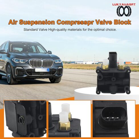 صمام الملف اللولبي لضاغط التعليق الهوائي وكتلة الصمام لسيارات BMW F01 F02 F04 F07 F10 F11 535i/535i GT/550i/550i GT/740i/740LD/740Li/750i/750Li/760Li 2010-2016 37206789450 37206868998 in Saudi Arabia