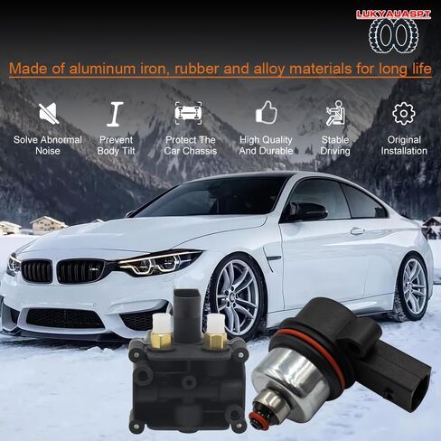 صمام الملف اللولبي لضاغط التعليق الهوائي وكتلة الصمام لسيارات BMW F01 F02 F04 F07 F10 F11 535i/535i GT/550i/550i GT/740i/740LD/740Li/750i/750Li/760Li 2010-2016 37206789450 37206868998 in Saudi Arabia