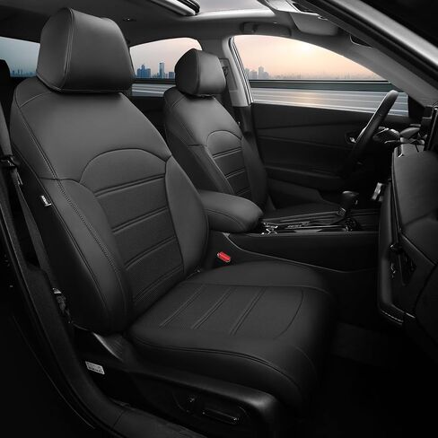 Custom for Honda Accord Seat Covers 2018 2019 2020 2021 2022 EX-L, Touring, Sport, EX, Hybrid, Faux Leather Car Seats Cover Full Set (Rear Row W/40/60 Split Backrest) - Black in Kuwait