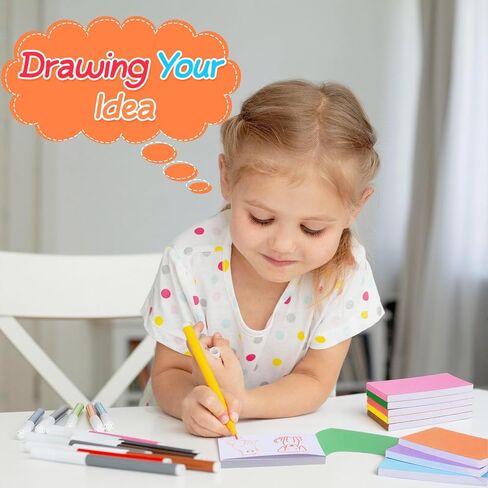 24 حزمة من كتب Flipbook الفارغة مقاس 4.5 × 2.5 بوصة مجموعة لوحة رسم صغيرة 1440 ورقة (2880 صفحة) 8 ألوان رسم رسوم متحركة مجموعة كتب فليب كبيرة لفن رسم الرسوم المتحركة لمستلزمات الهدايا الإبداعية in Kuwait