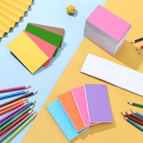 24 حزمة من كتب Flipbook الفارغة مقاس 4.5 × 2.5 بوصة مجموعة لوحة رسم صغيرة 1440 ورقة (2880 صفحة) 8 ألوان رسم رسوم متحركة مجموعة كتب فليب كبيرة لفن رسم الرسوم المتحركة لمستلزمات الهدايا الإبداعية in Kuwait