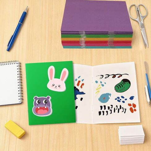 Blank Books 3.85 x 5.43 Inches - 12 Pack – 6 Colors Mini Notebooks with 6 Sheets/12 Pages – Small Unlined Journals for Kids Writing, Drawing, Sketching, Arts & Crafts in Saudi Arabia