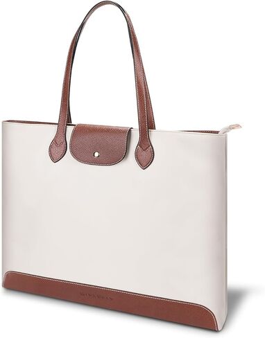 GIVLEFLY Work Tote Bag for Women, Slim Structured Shoulder Bag with Zipper, Lightweight Office Handbag in Kuwait