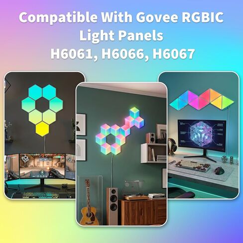 KEUYE Sticky Pad Replacement Comaptible with Govee RGBIC Light Panels H6061, H6066, H6067- Double Sided Strong Wall Lights Adhesive,30 Packs in Kuwait