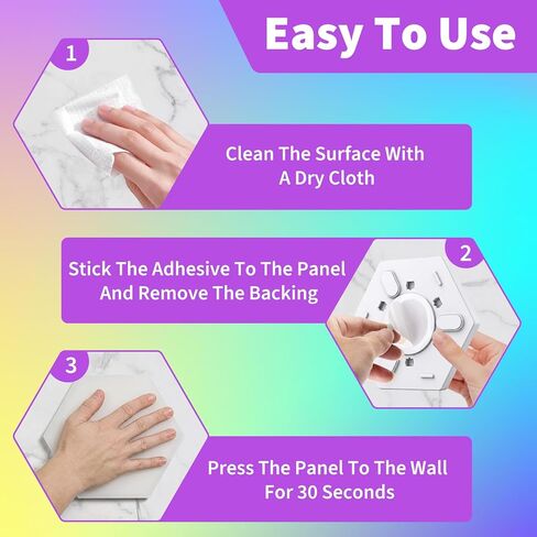 KEUYE Sticky Pad Replacement Comaptible with Govee RGBIC Light Panels H6061, H6066, H6067- Double Sided Strong Wall Lights Adhesive,30 Packs in Kuwait