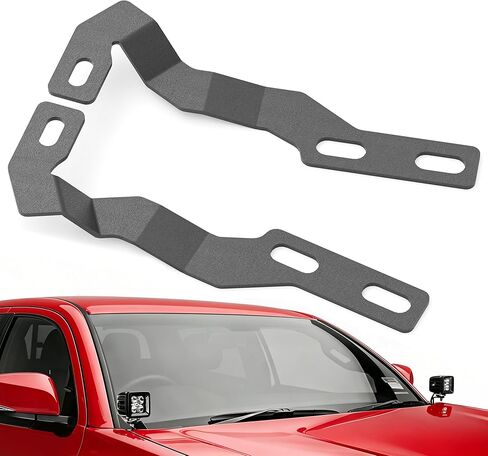طقم دعامات تثبيت على شكل خندق مزود بمفصلات لمصابيح LED المساعدة للطرق الوعرة متوافق مع Toyota Tacoma 2016 2017 2018 2019 2020 2021 2022 2023 (أسود، قطعتان) in Kuwait